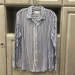 Rails Sydney Boracay stripe linen blend shirt